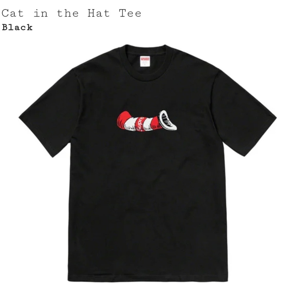 Supreme Black Cat in the Hat T-shirt
